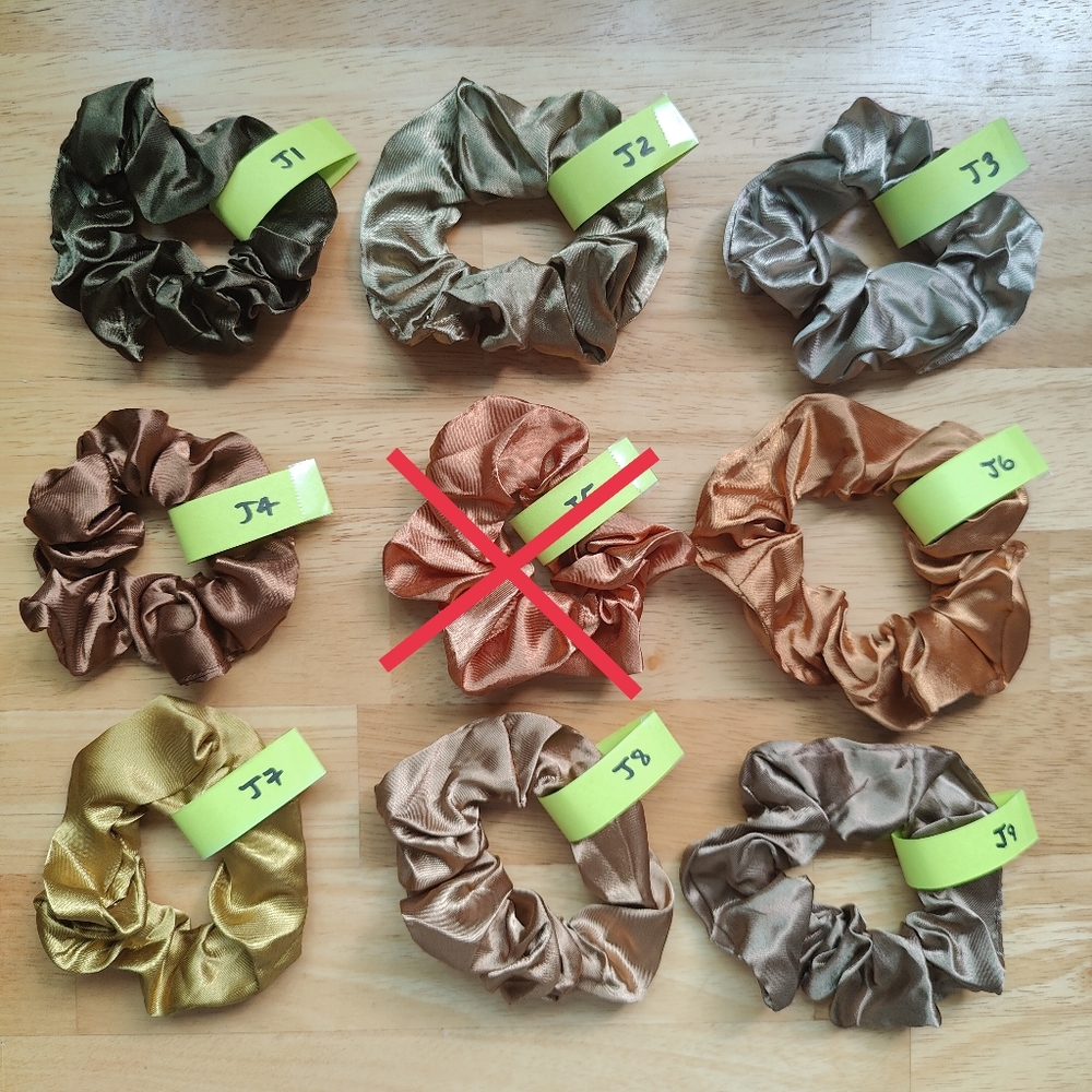 NEW SATIN ELASTIC SCRUNCHIE CHOOSE YOUR COLOR (NEUTRAL)